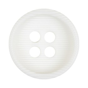 White Bowl Shaped Ribbed Plastic 4 Hole Button – 54L/34mm White Bowl Shaped Ribbed Plastic 4 Hole Button – 54L/34mm
