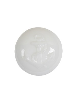 Italian White Anchor Embossed Shank Back Button – 32L/20mm Italian White Anchor Embossed Shank Back Button – 32L/20mm