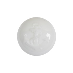 Italian White Anchor Embossed Shank Back Button – 36L/23mm Italian White Anchor Embossed Shank Back Button – 36L/23mm
