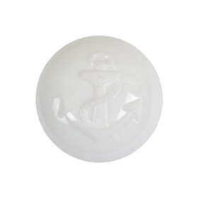 Italian White Anchor Embossed Shank Back Button – 40L/25.5mm Italian White Anchor Embossed Shank Back Button – 40L/25.5mm