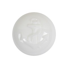 Italian White Anchor Embossed Shank Back Button – 40L/25.5mm Italian White Anchor Embossed Shank Back Button – 40L/25.5mm