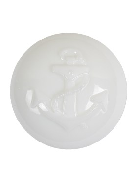 Italian White Anchor Embossed Shank Back Button – 40L/25.5mm Italian White Anchor Embossed Shank Back Button – 40L/25.5mm