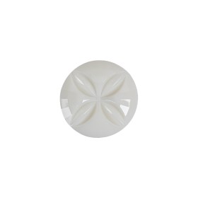 Italian White Floral Etched Shank Back Button – 24L/15mm Italian White Floral Etched Shank Back Button – 24L/15mm