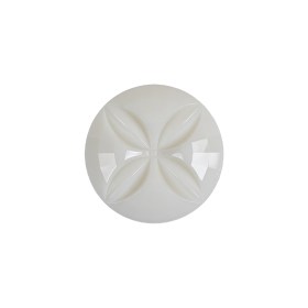 Italian White Floral Etched Shank Back Button – 30L/19mm Italian White Floral Etched Shank Back Button – 30L/19mm