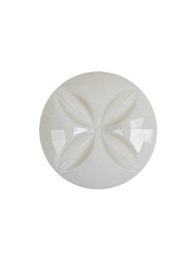 Italian White Floral Etched Shank Back Button – 30L/19mm Italian White Floral Etched Shank Back Button – 30L/19mm