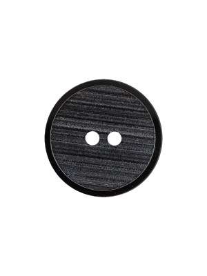 Black Ribbed 2-Hole Plastic Button – 28L/18mm Black Ribbed 2-Hole Plastic Button – 28L/18mm