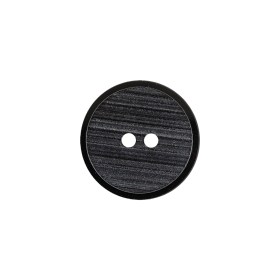 Black Ribbed 2-Hole Plastic Button – 28L/18mm Black Ribbed 2-Hole Plastic Button – 28L/18mm