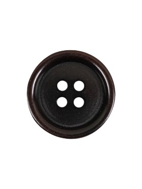 Dark Brown Rolled Rim 4-Hole Plastic Button – 32L/20mm Dark Brown Rolled Rim 4-Hole Plastic Button – 32L/20mm