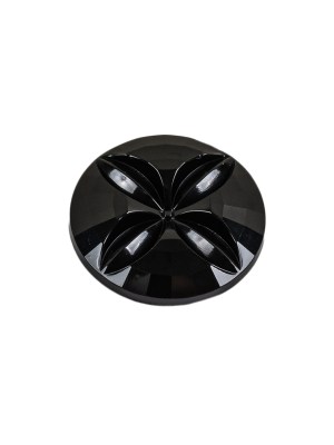 Italian Black Floral Etched Shank Back Button – 30L/19mm Italian Black Floral Etched Shank Back Button – 30L/19mm