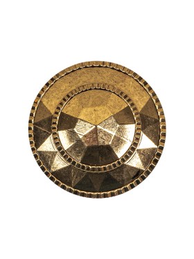 Gold Fancy Faceted Shank Back Plastic Button – 36L/23mm Gold Fancy Faceted Shank Back Plastic Button – 36L/23mm