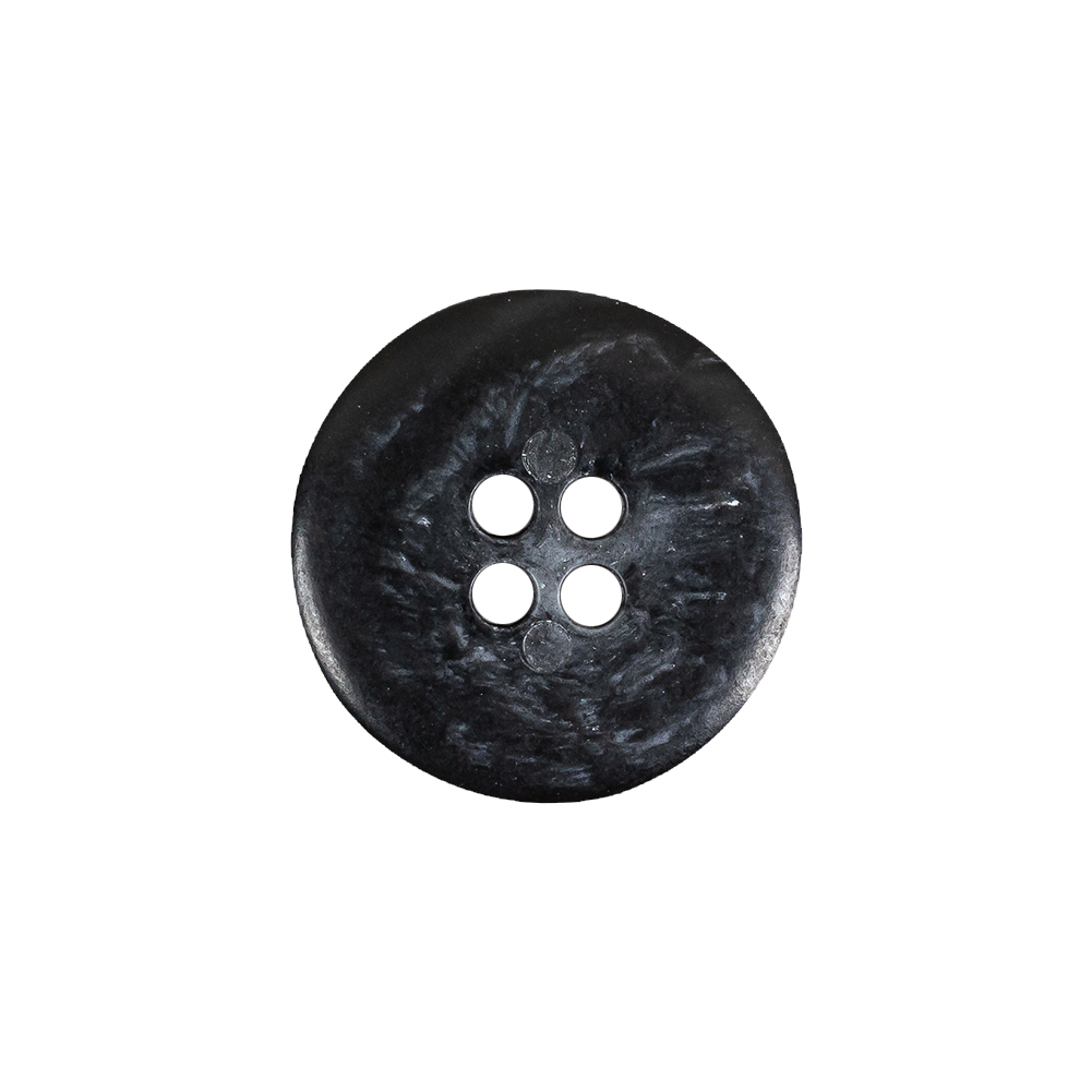 Black and Gray Swirled Low Convex Narrow Rim 4-Hole Plastic Button – 32L/20mm Black and Gray Swirled Low Convex Narrow Rim 4-Hole Plastic Button – 32L/20mm