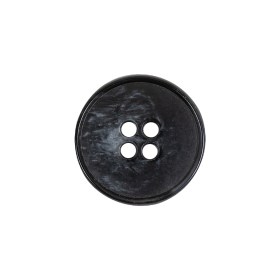 Black and Gray Swirled Low Convex Narrow Rim 4-Hole Plastic Button – 32L/20mm Black and Gray Swirled Low Convex Narrow Rim 4-Hole Plastic Button – 32L/20mm