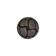 Italian Weathered Black Knotted Leather-Look Shank Back Plastic Button – 24L/15mm Italian Weathered Black Knotted Leather-Look Shank Back Plastic Button – 24L/15mm