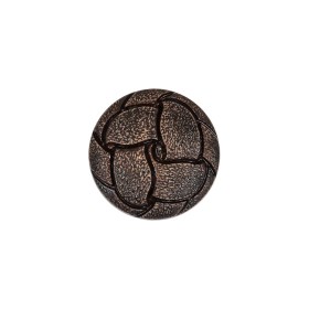 Italian Dark Brown Knotted Leather-Look Shank Back Plastic Button – 28L/18mm Italian Dark Brown Knotted Leather-Look Shank Back Plastic Button – 28L/18mm