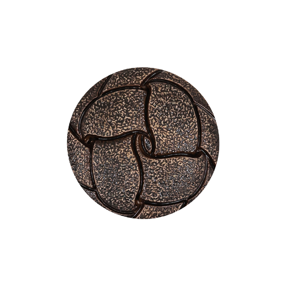 Italian Dark Brown Knotted Leather-Look Shank Back Plastic Button – 36L/23mm Italian Dark Brown Knotted Leather-Look Shank Back Plastic Button – 36L/23mm