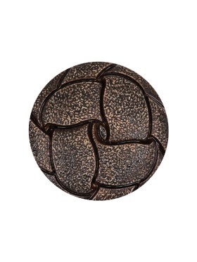 Italian Dark Brown Knotted Leather-Look Shank Back Plastic Button – 36L/23mm Italian Dark Brown Knotted Leather-Look Shank Back Plastic Button – 36L/23mm