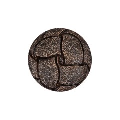 Italian Dark Brown Knotted Leather-Look Shank Back Plastic Button – 36L/23mm Italian Dark Brown Knotted Leather-Look Shank Back Plastic Button – 36L/23mm