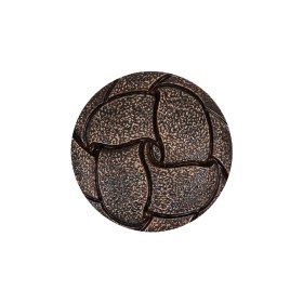 Italian Dark Brown Knotted Leather-Look Shank Back Plastic Button – 36L/23mm Italian Dark Brown Knotted Leather-Look Shank Back Plastic Button – 36L/23mm