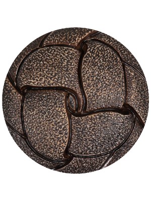 Italian Dark Brown Knotted Leather-Look Shank Back Plastic Button – 44L/28mm Italian Dark Brown Knotted Leather-Look Shank Back Plastic Button – 44L/28mm