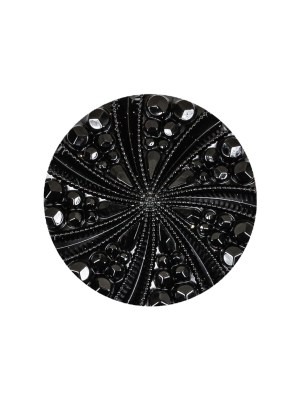 Black Bevel Cut Shank Back Plastic Button – 36L/23mm Black Bevel Cut Shank Back Plastic Button – 36L/23mm