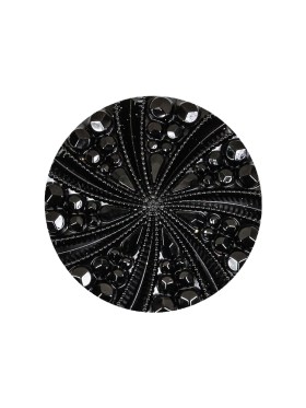 Black Bevel Cut Shank Back Plastic Button – 36L/23mm Black Bevel Cut Shank Back Plastic Button – 36L/23mm