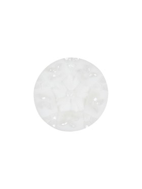Italian White Concave Floral Molded Shank Back Plastic Button – 24L/15mm Italian White Concave Floral Molded Shank Back Plastic Button – 24L/15mm