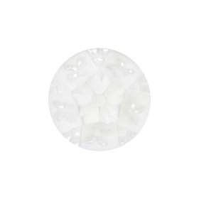 Italian White Concave Floral Molded Shank Back Plastic Button – 33L/21mm Italian White Concave Floral Molded Shank Back Plastic Button – 33L/21mm