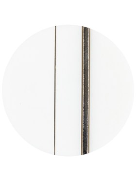 Italian Silver and White Dual Striped Plastic Shank Back Button – 44L/28mm Italian Silver and White Dual Striped Plastic Shank Back Button – 44L/28mm