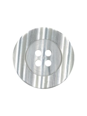 Silvery Gray Shining Stripes Wide Rim 4-Hole Plastic Button – 36L/23mm Silvery Gray Shining Stripes Wide Rim 4-Hole Plastic Button – 36L/23mm