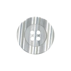 Silvery Gray Shining Stripes Wide Rim 4-Hole Plastic Button – 36L/23mm Silvery Gray Shining Stripes Wide Rim 4-Hole Plastic Button – 36L/23mm