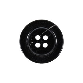 Italian Shiny Black 4-Hole Plastic Button – 36L/23mm Italian Shiny Black 4-Hole Plastic Button – 36L/23mm