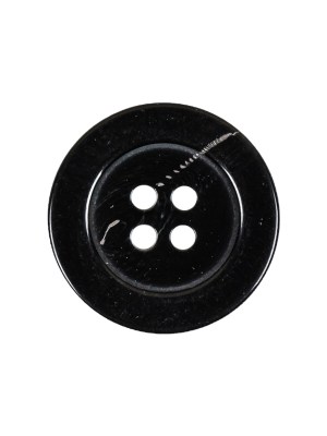 Italian Shiny Black 4-Hole Plastic Button – 36L/23mm Italian Shiny Black 4-Hole Plastic Button – 36L/23mm