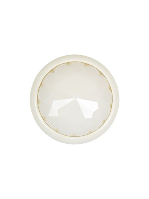 Italian White Faceted Dome Self Back Plastic Button – 30L/19mm Italian White Faceted Dome Self Back Plastic Button – 30L/19mm
