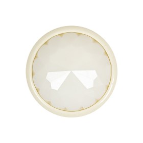 Italian White Faceted Dome Self Back Plastic Button – 40L/25.5mm Italian White Faceted Dome Self Back Plastic Button – 40L/25.5mm