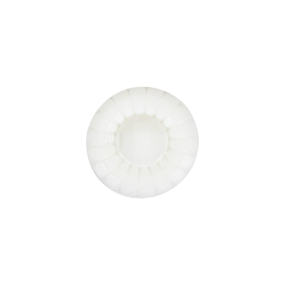 Italian White Faceted Center Floral Molded Shank Back Plastic Button – 24L/15mm Italian White Faceted Center Floral Molded Shank Back Plastic Button – 24L/15mm