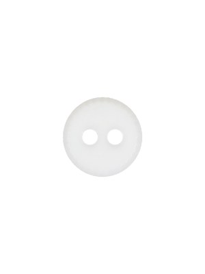 White Sawtooth Rim Plastic 2-Hole Button – 18L/11.5mm White Sawtooth Rim Plastic 2-Hole Button – 18L/11.5mm