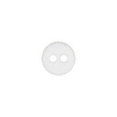 White Sawtooth Rim Plastic 2-Hole Button – 18L/11.5mm White Sawtooth Rim Plastic 2-Hole Button – 18L/11.5mm
