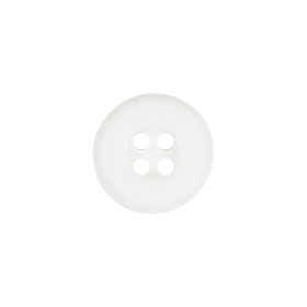 Italian White Faceted 4-Hole Nylon Button – 24L/15mm Italian White Faceted 4-Hole Nylon Button – 24L/15mm