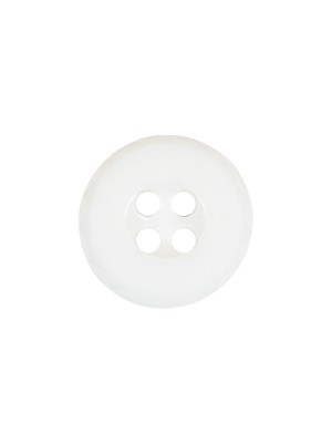 Italian White Faceted 4-Hole Nylon Button – 24L/15mm Italian White Faceted 4-Hole Nylon Button – 24L/15mm