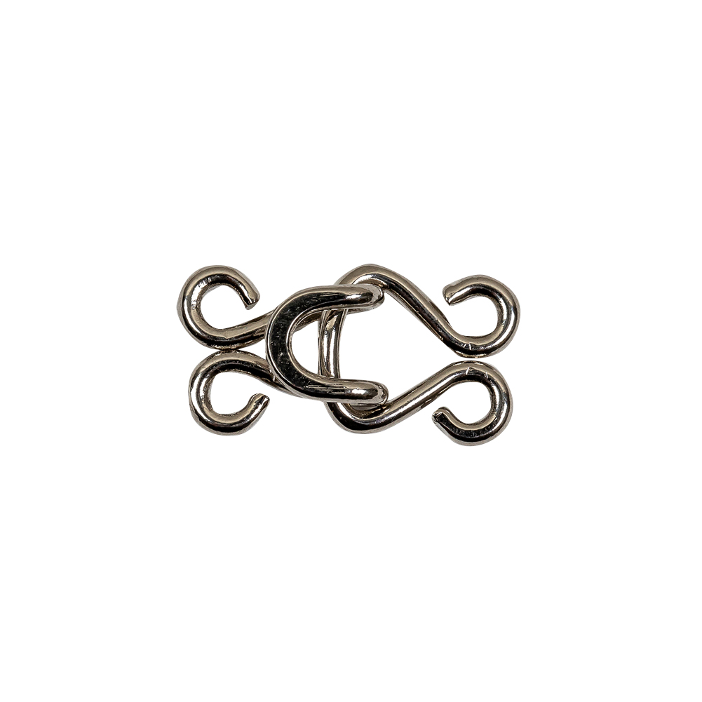 Silver Metal Hook and Eye Closure – 0.375″ x 0.8125″ Silver Metal Hook and Eye Closure – 0.375″ x 0.8125″