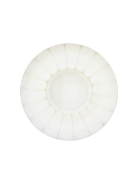 Italian White Faceted Center Floral Molded Shank Back Plastic Button – 36L/23mm Italian White Faceted Center Floral Molded Shank Back Plastic Button – 36L/23mm