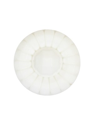 Italian White Faceted Center Floral Molded Shank Back Plastic Button – 36L/23mm Italian White Faceted Center Floral Molded Shank Back Plastic Button – 36L/23mm