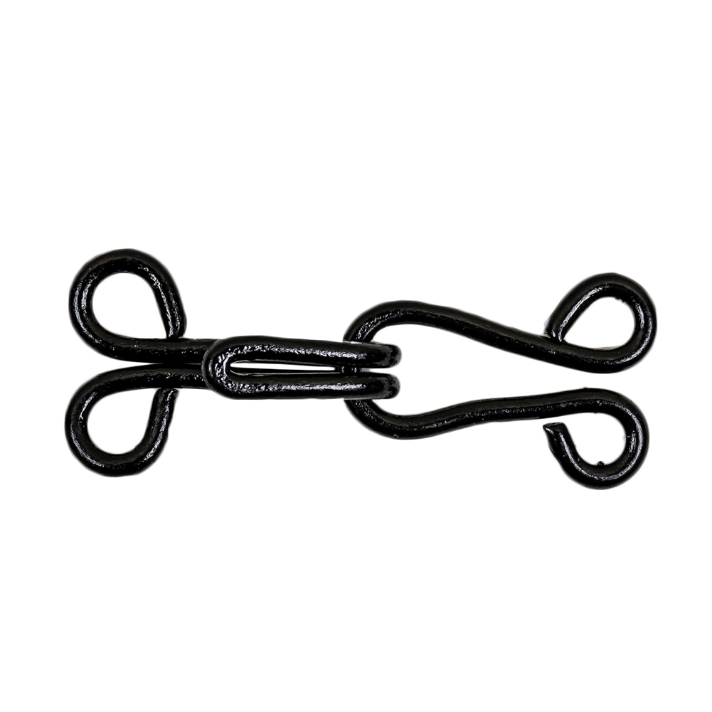 Black Metal Hook and Eye Closure – 0.625″ X 1.5″ Black Metal Hook and Eye Closure – 0.625″ X 1.5″