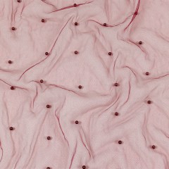 Beaded Tulle – Burgundy – Sylvie Collection Beaded Tulle – Burgundy – Sylvie Collection