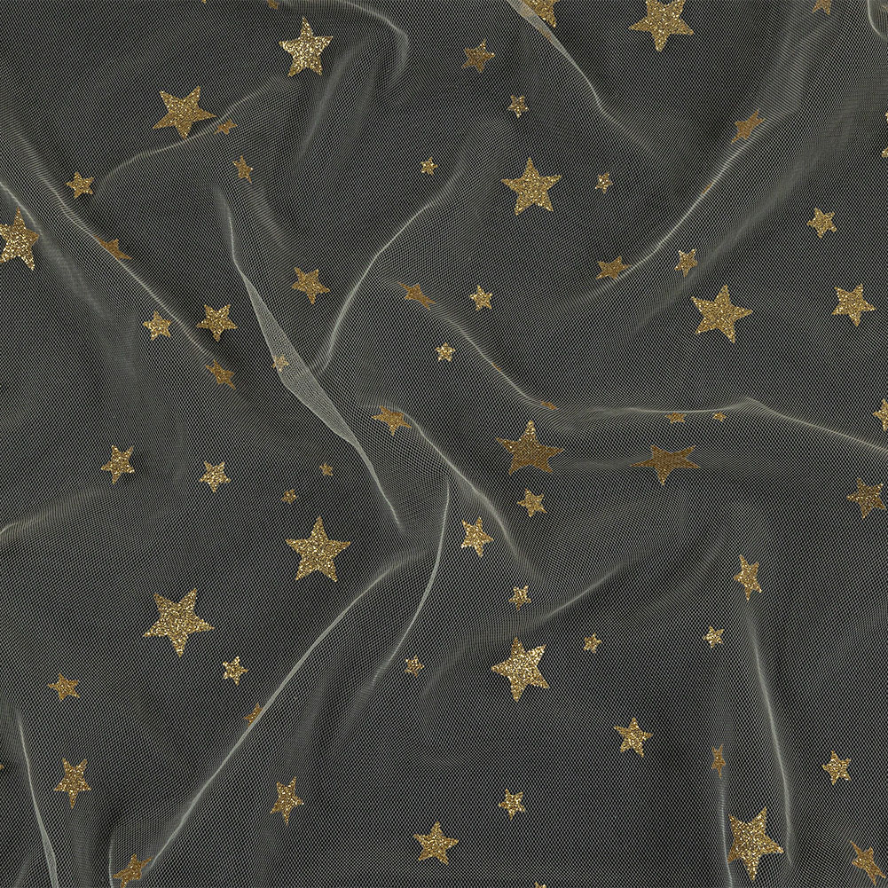 Starry Glitter Tulle – Ivory Starry Glitter Tulle – Ivory