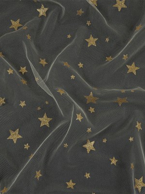 Starry Glitter Tulle – Ivory Starry Glitter Tulle – Ivory
