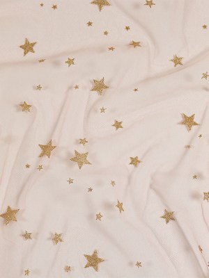 Starry Glitter Tulle – Pale Pink Starry Glitter Tulle – Pale Pink