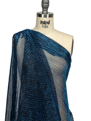 Metallic Stretch Plisse – Cobalt – Natalia Collection Metallic Stretch Plisse – Cobalt – Natalia Collection