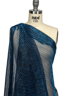 Metallic Stretch Plisse – Cobalt – Natalia Collection Metallic Stretch Plisse – Cobalt – Natalia Collection