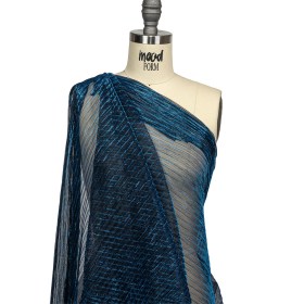 Metallic Stretch Plisse – Cobalt – Natalia Collection Metallic Stretch Plisse – Cobalt – Natalia Collection